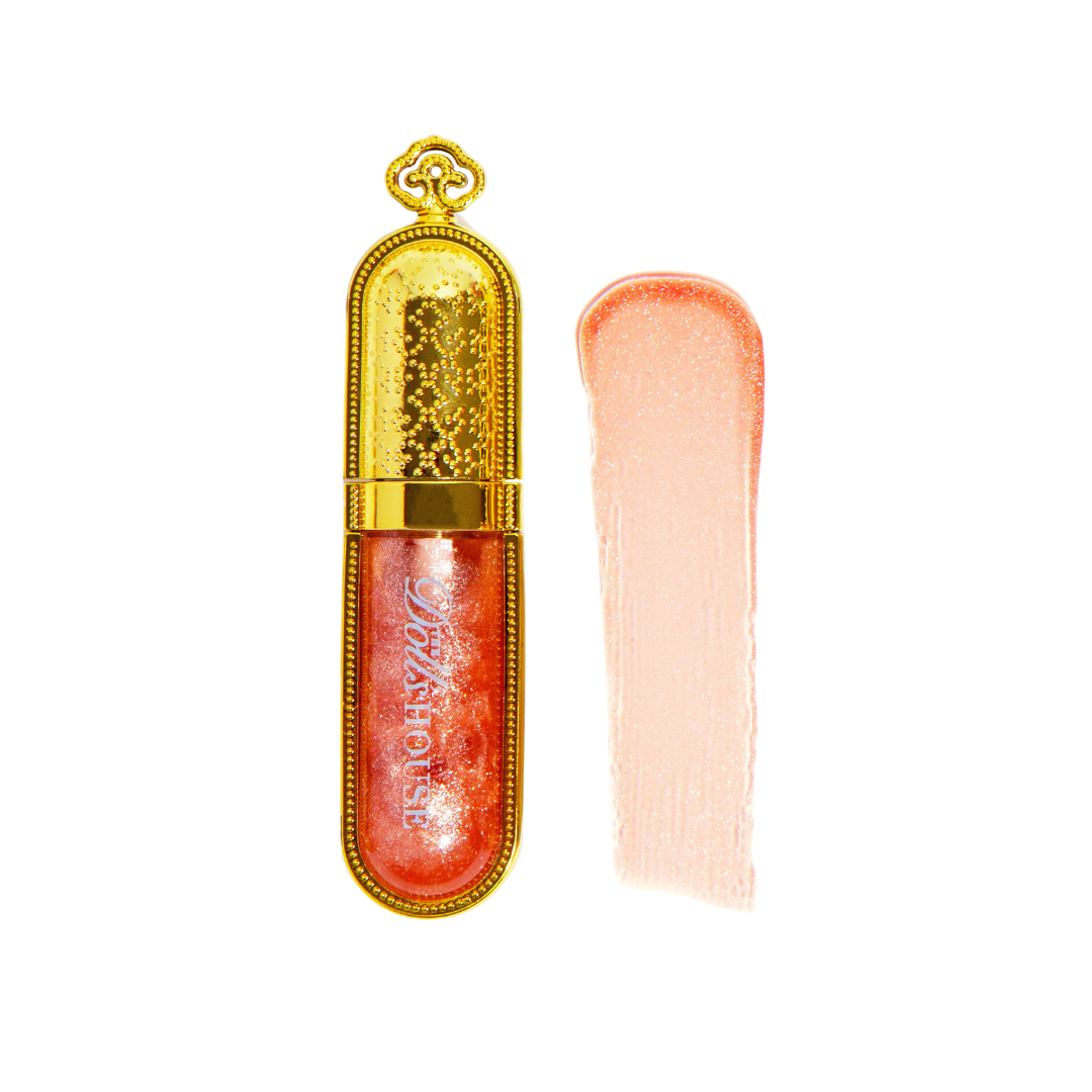 aura is a nude gloss with gold sparkle, the best sparkle gloss formula