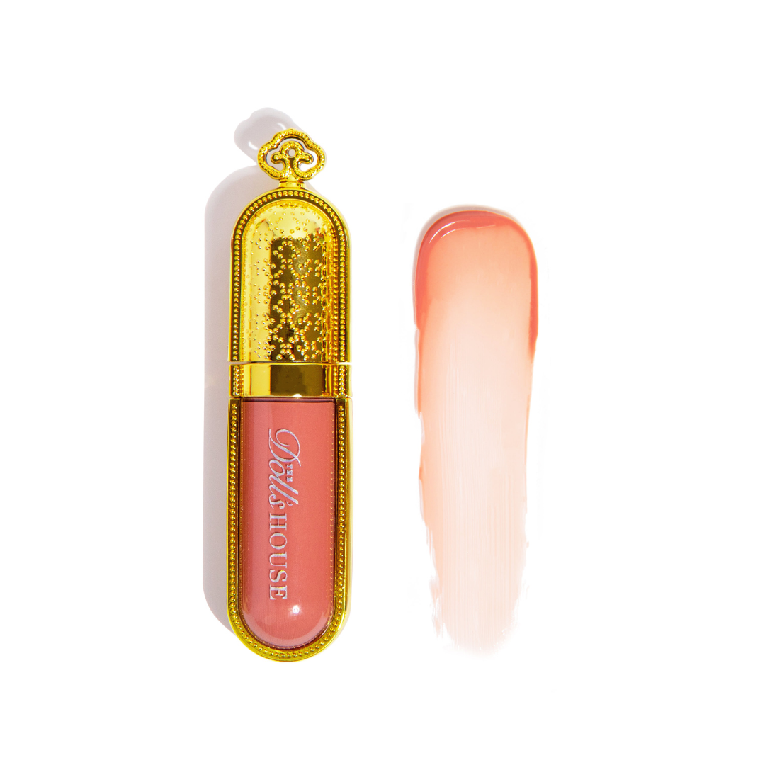 a nude shade of long-lasting high shine lip gloss